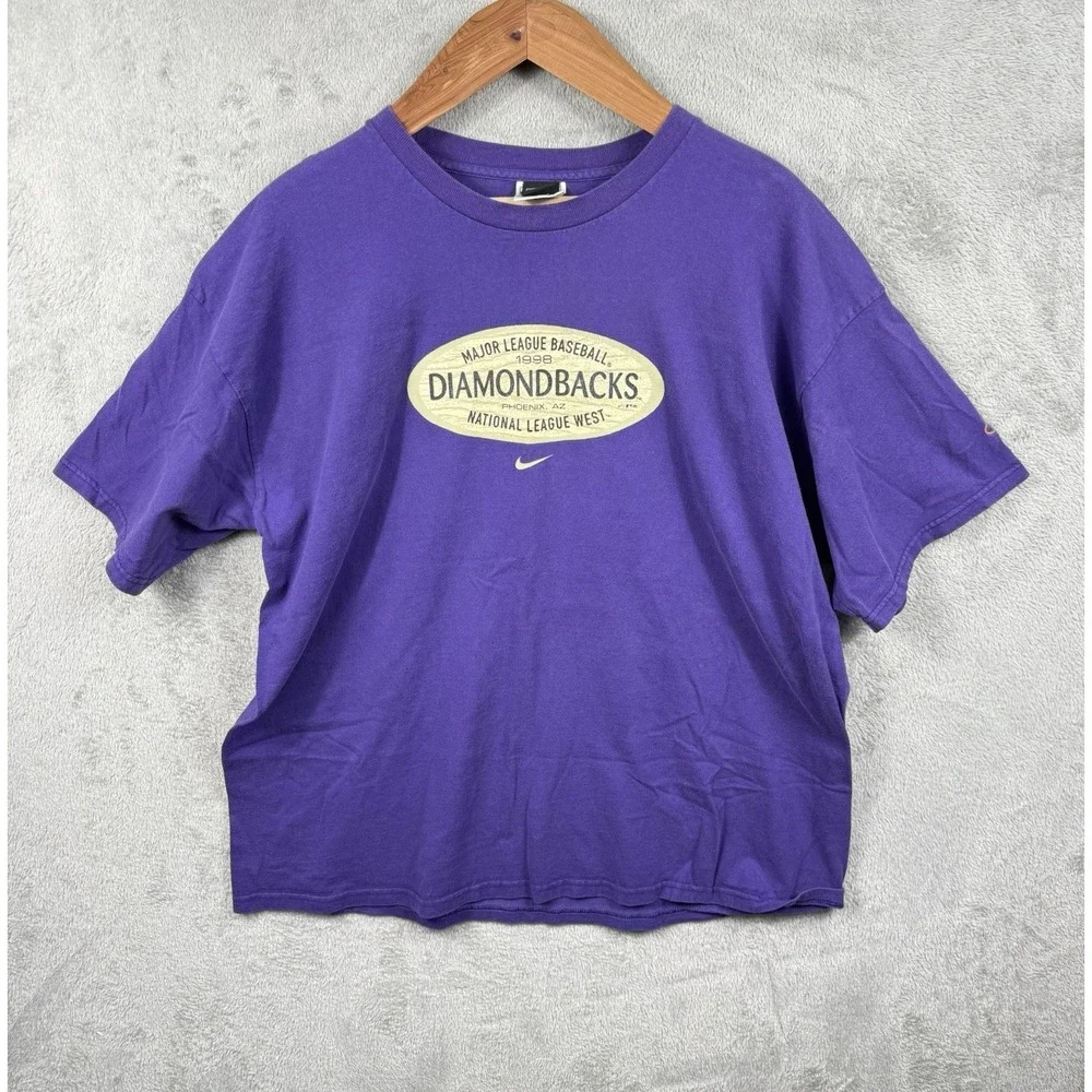 Nike Team Arizona Diamondbacks T-Shirt Mens XL Purple MLB Baseball USA 90s VTG